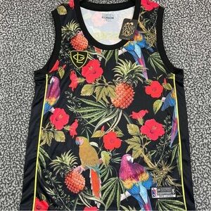 Mitchell & Ness Black Tropical Floral Tank Top